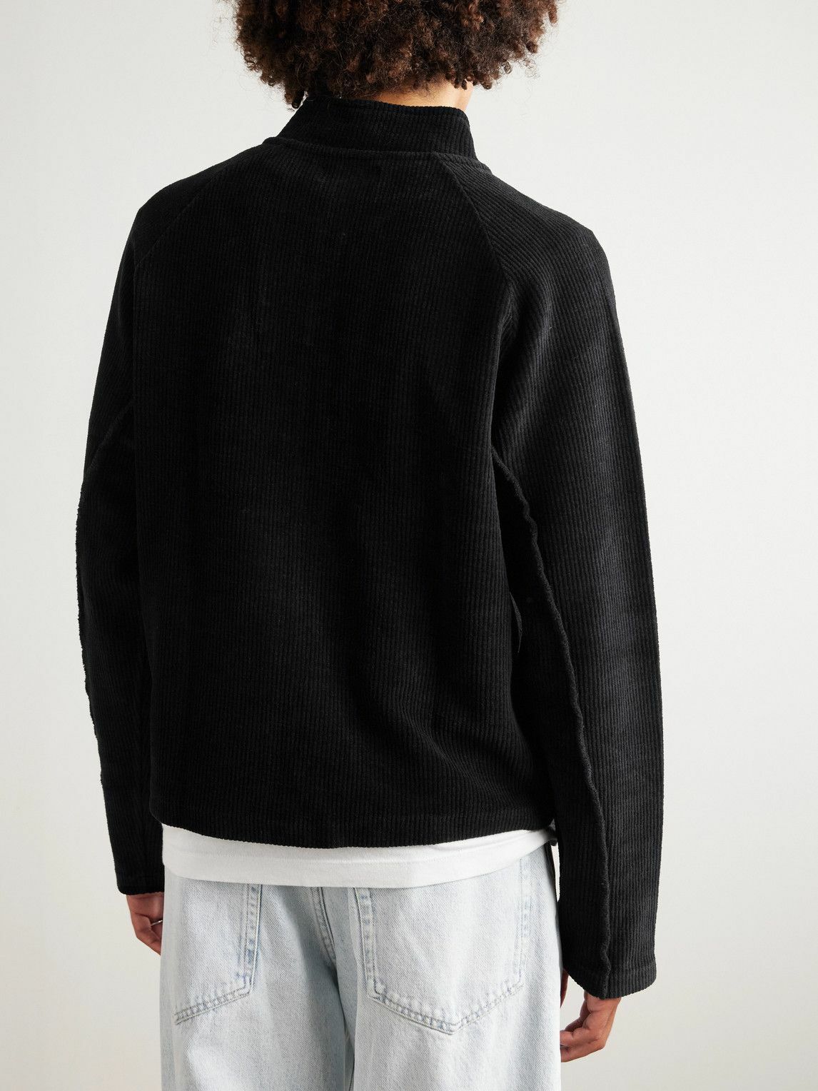 mfpen - Leisure Cotton Zip-Up Sweater - Black