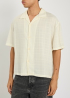 Mki Miyuki Zoku Vacation Checked-weave Cotton Shirt White 02