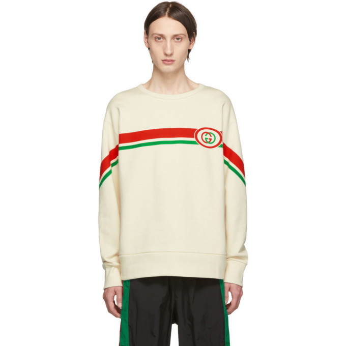 Off-White Felted Cotton Jersey Hooded Sweatshirt With Interlocking G