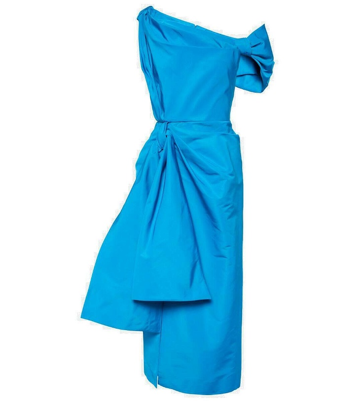 Photo: Alexander McQueen Knotted asymmetric polyfaille midi dress