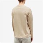 AMI Paris Men's Long Sleeve Small A Heart T-Shirt in Champagne