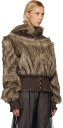 Nicklas Skovgaard SSENSE Exclusive Brown Joan Leather Jacket