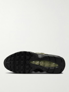 Nike - Air Max 95 Mesh-Trimmed Suede, Leather and Canvas Sneakers - Black