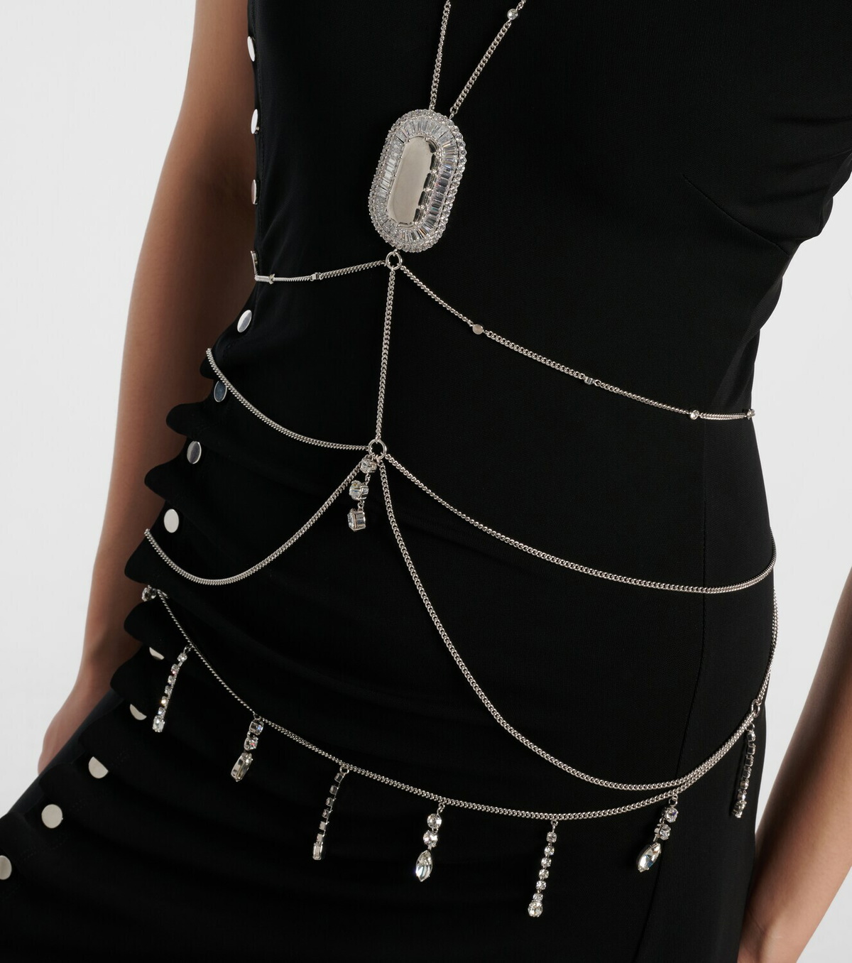 Rabanne Crystal-embellished body chain