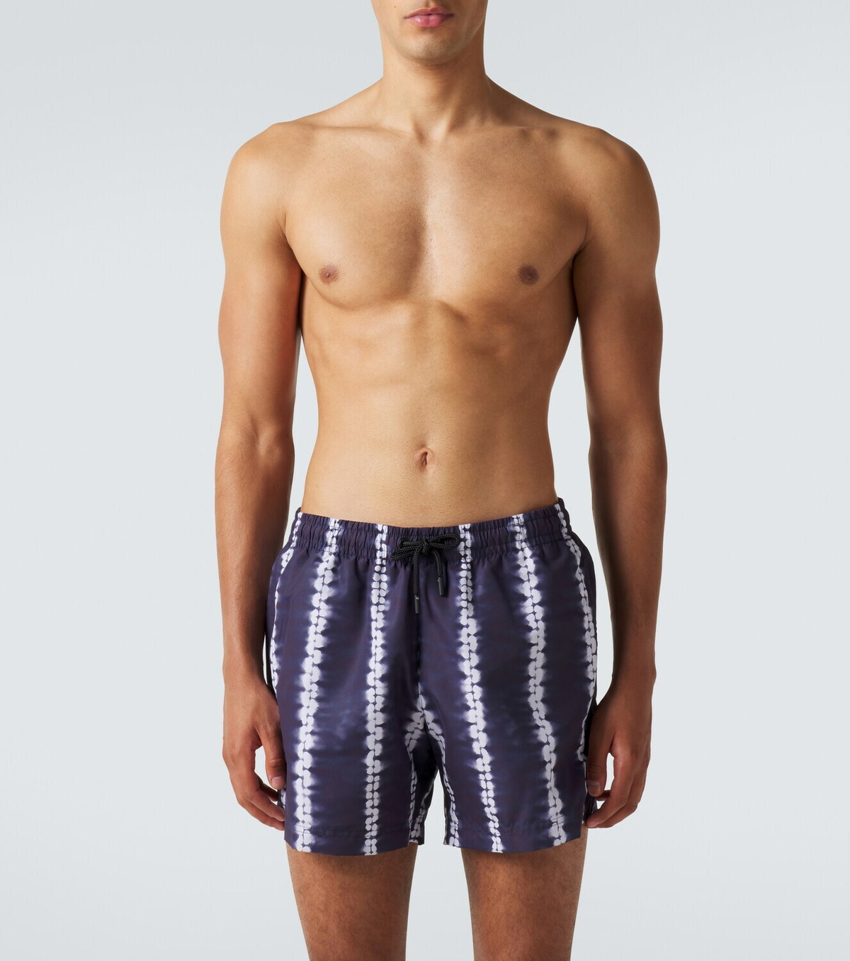 Commas Striped swim trunks