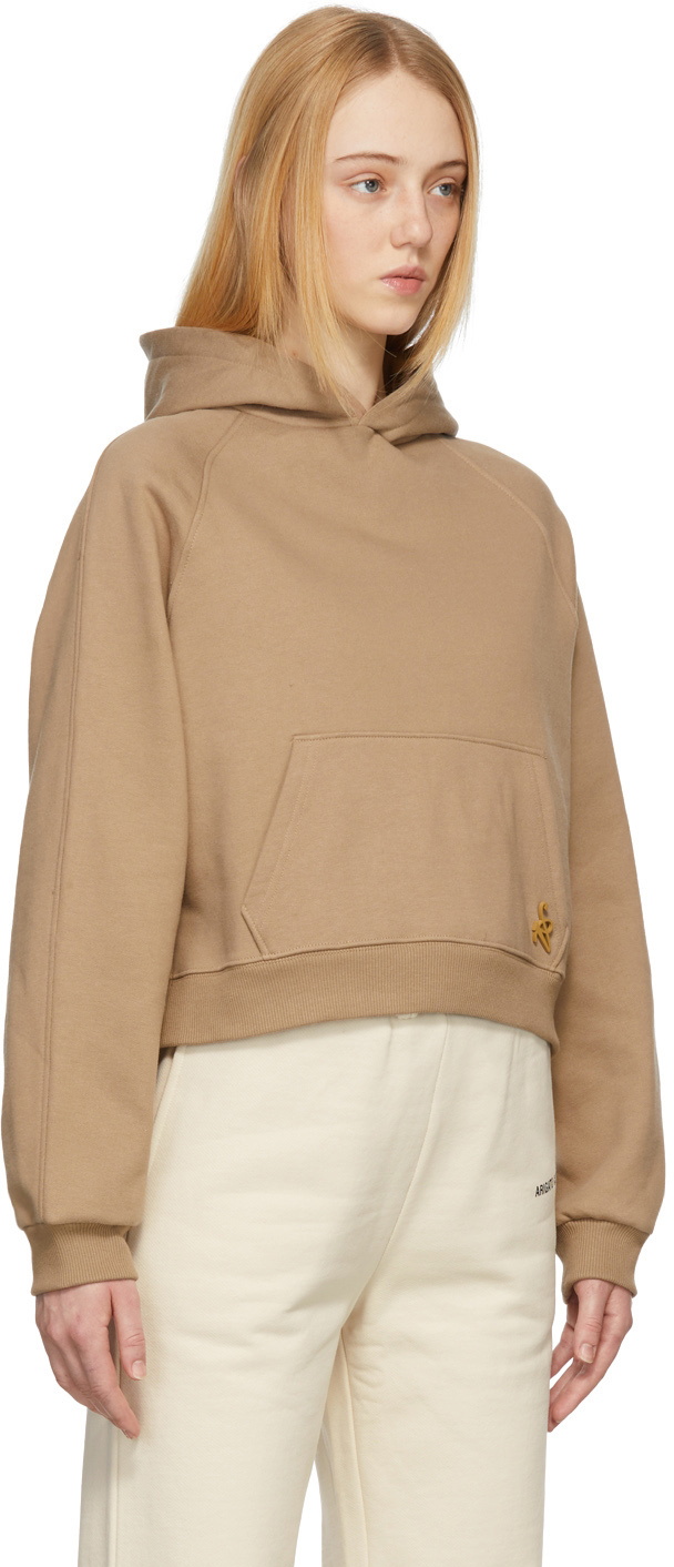 Tan best sale cropped hoodie