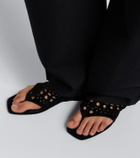 Alaïa Neo Vienne suede thong sandals