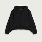 TALA Women's Piped Cocoon Zip Through Hoodie in Black