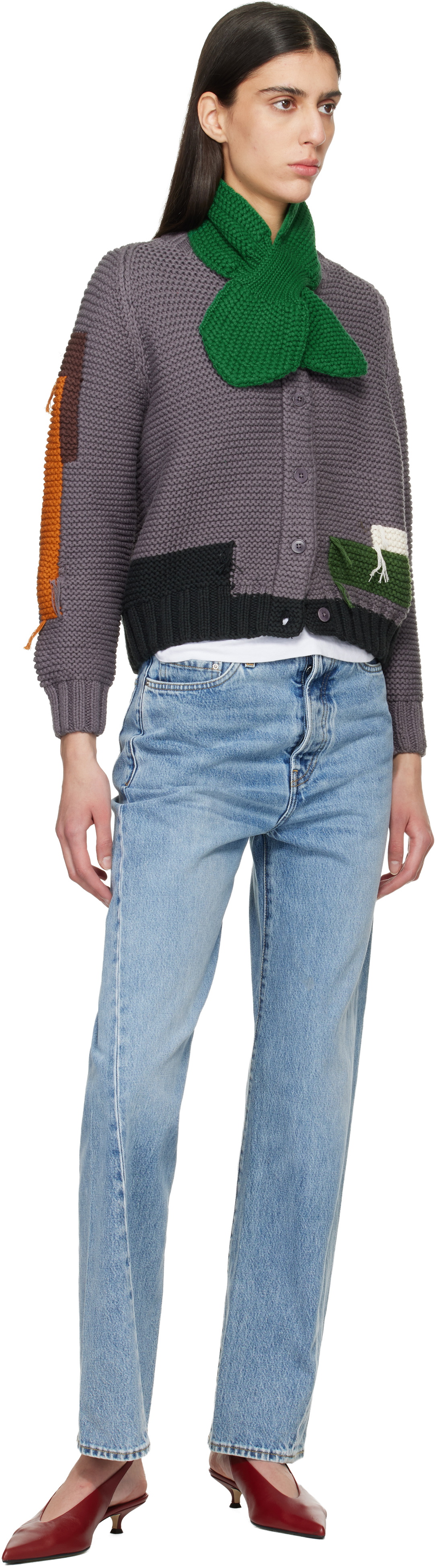 YMC Green Slot Scarf