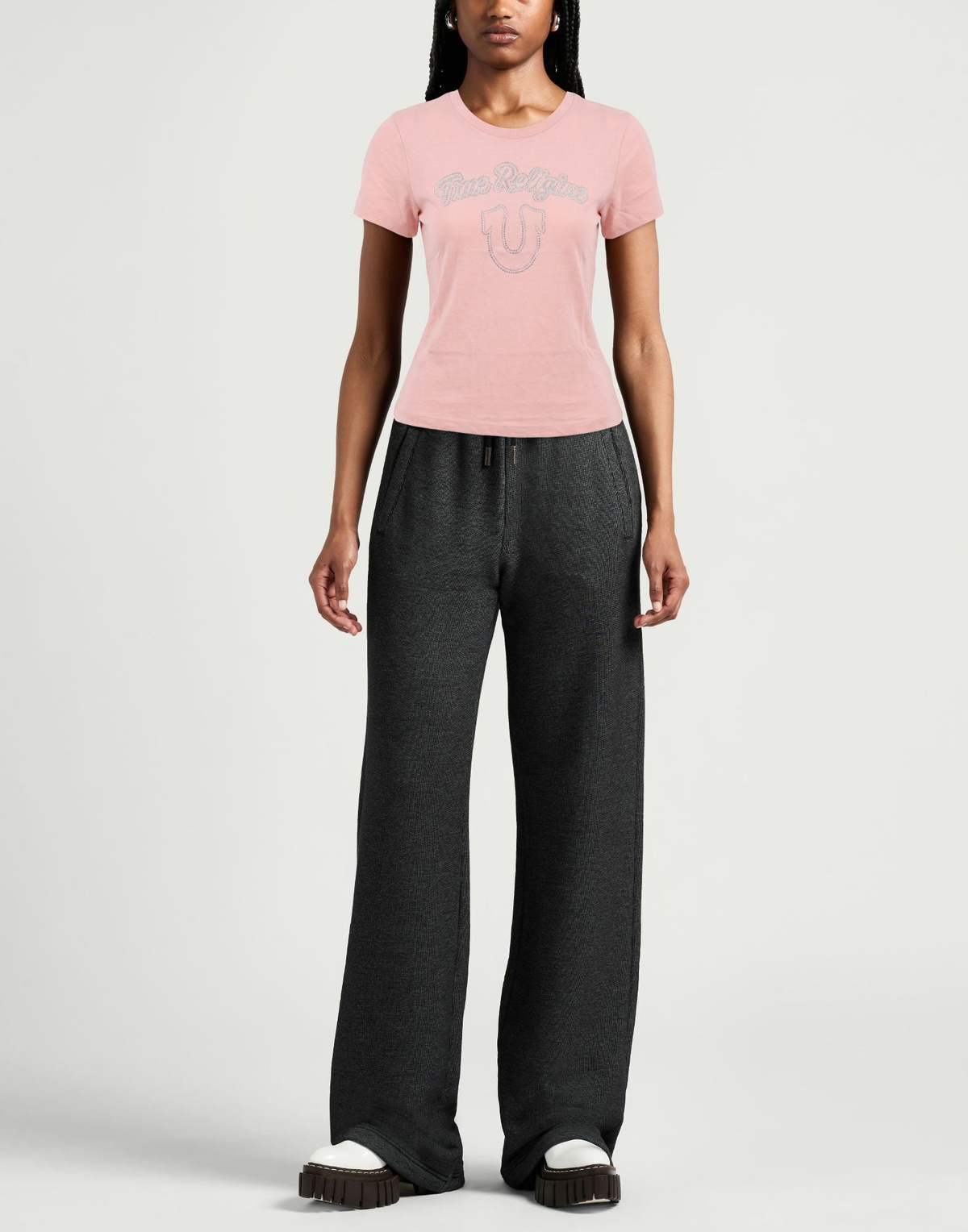 True Religion Womens T-shirt in Blush
