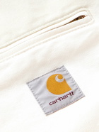 Carhartt WIP - Detroit Corduroy-Trimmed Organic Cotton-Canvas Jacket - White