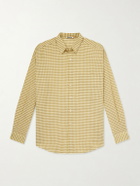 Auralee - Checked Cotton-Poplin Shirt - Yellow