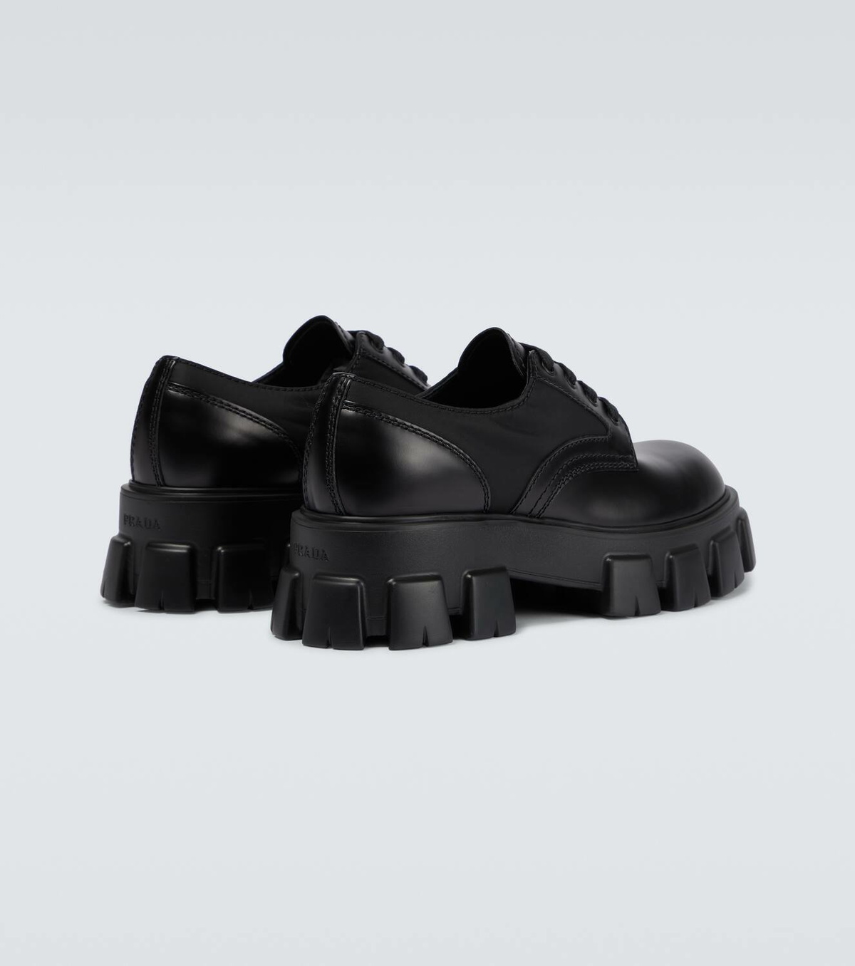 Prada Monolith lace-up leather brogues