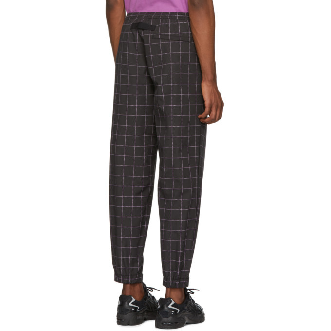 Wonders Black Camp Grid Track Pants