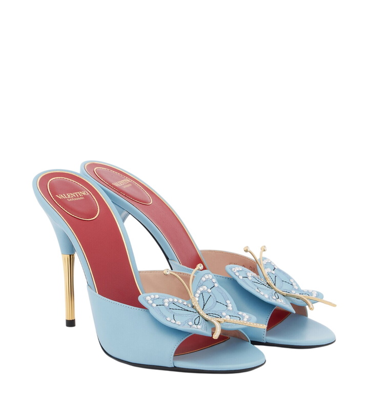 Photo: Valentino Garavani Flutterby embellished leather mules