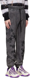 AMIRI Black Pigment Spray Star Lounge Pants