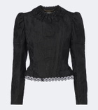 Chloé Wool and silk-blend jacquard lace jacket