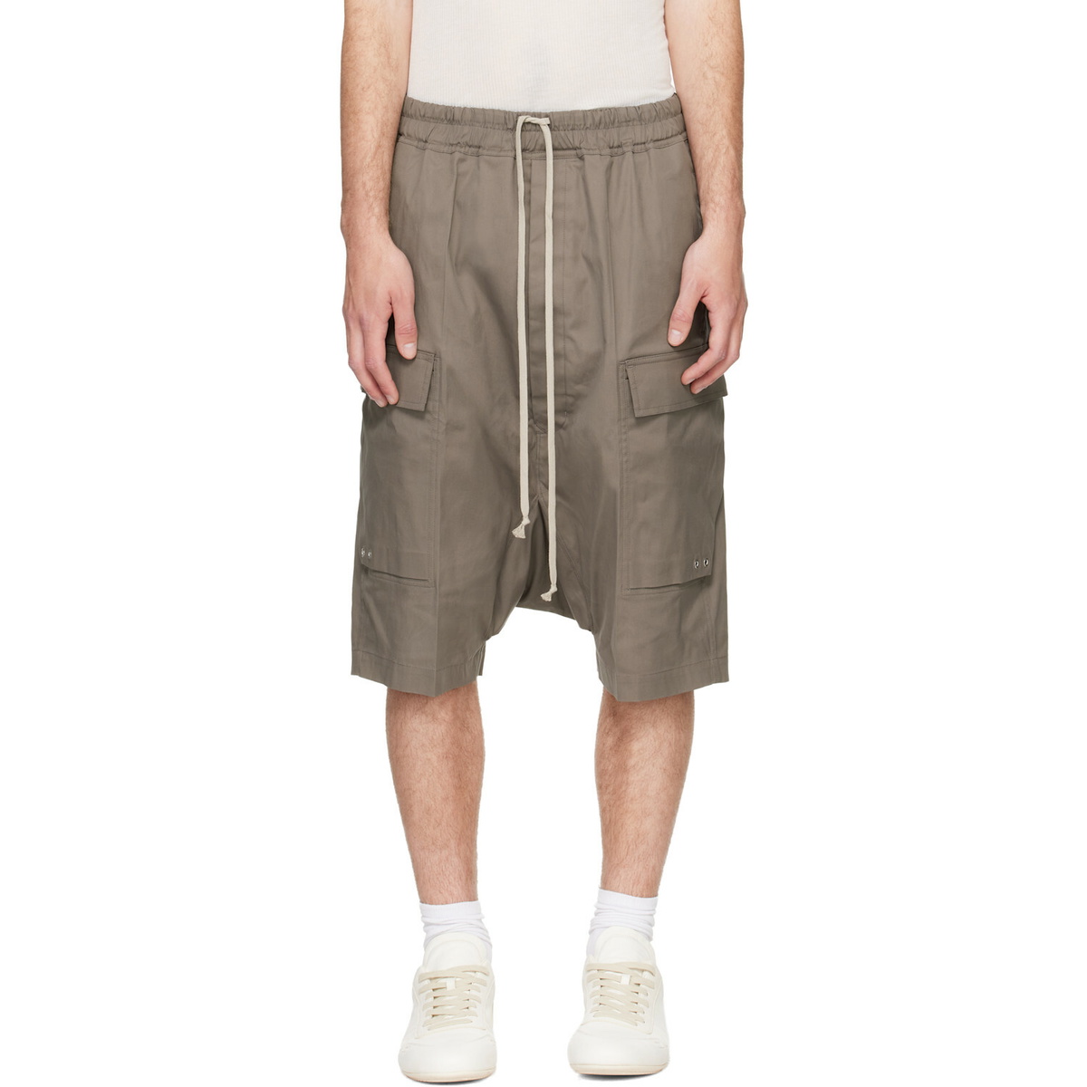 Rick Owens Gray Tower Pods Cargo Shorts
