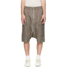 Rick Owens Gray Tower Pods Cargo Shorts