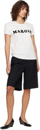 MM6 Maison Margiela Black Wool-Blend Tailored Shorts