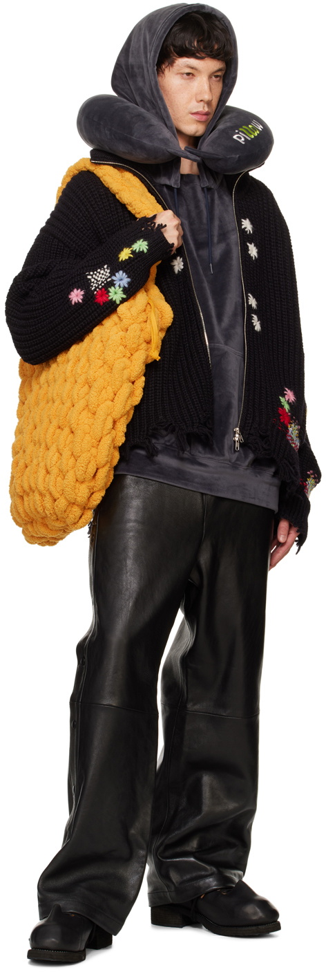 doublet Black Leather Basketball Pants