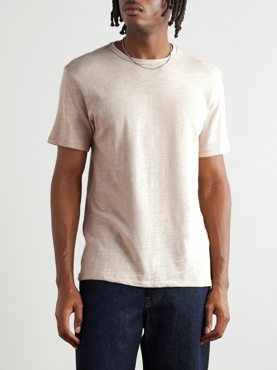 Rag & Bone - Flame Cotton-Jersey T-Shirt - Neutrals