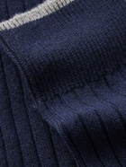 Brunello Cucinelli - Ribbed Cashmere Socks - Blue