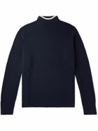Theory - Dimo Ribbed Wool and Cashmere-Blend Rollneck Sweater - Blue