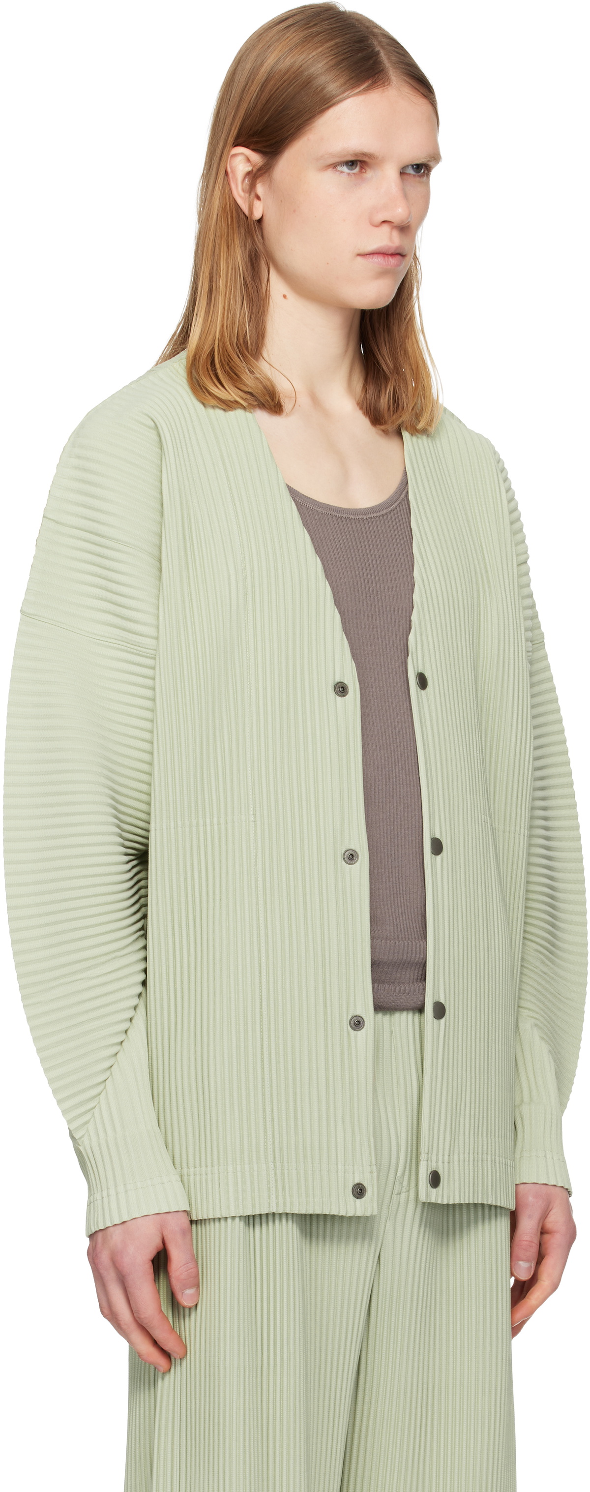 HOMME PLISSÉ ISSEY MIYAKE Green Monthly Colors October Cardigan