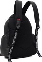 Hugo Black Coated Canvas Backpack