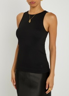 BY Malene Birger Amani Ribbed Stretch-cotton Tank Black