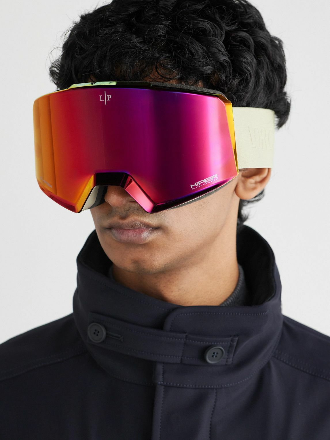 Loro Piana - Webbing-Trimmed Acetate Mirrored Ski Goggles