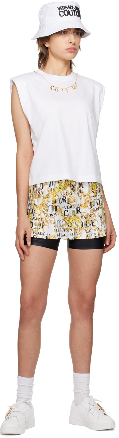 Versace Jeans Couture White Baroque Buckle Sneakers Versace Versace Jeans Couture White Baroque Buckle Sneakers Versace