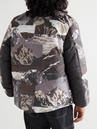 NOMA t.d. - Quilted Printed Cotton-Shell Down Jacket - Gray