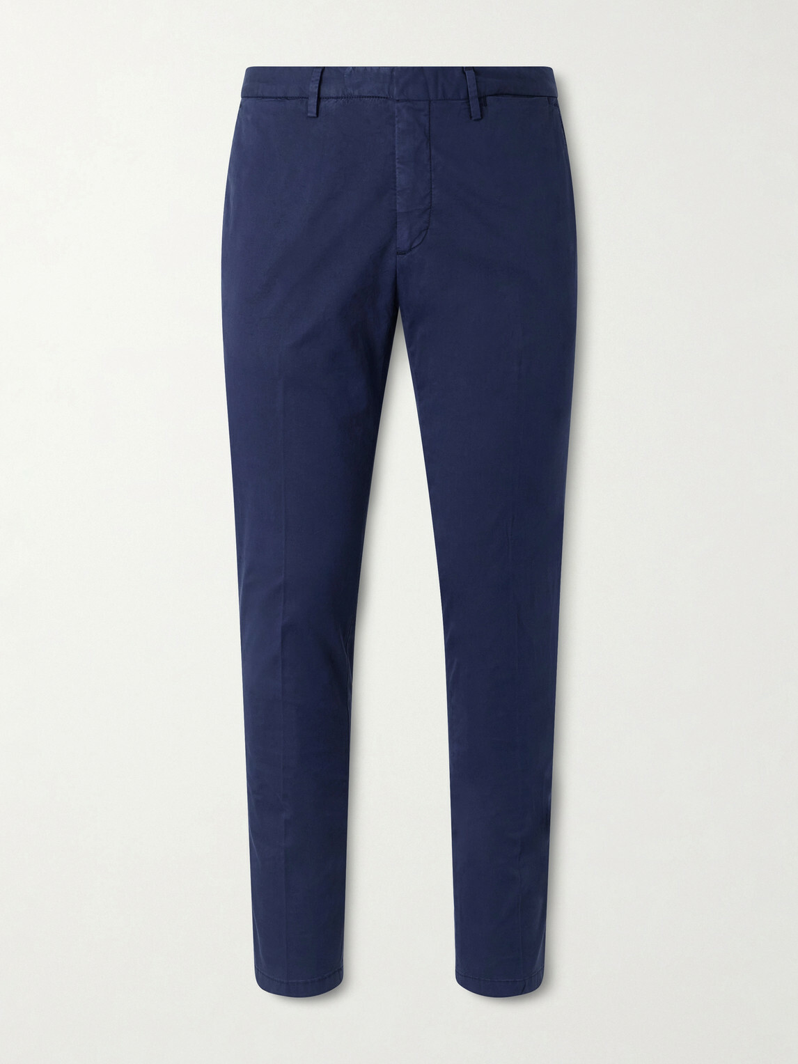 Boglioli - Tapered Cotton-Blend Trousers - Blue