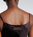 Acne Studios Lace-trimmed satin slip dress