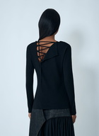 Yohji Yamamoto Lace-Up Wool Sweater