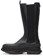 Alexander McQueen Black Tread Slick Tall Boots