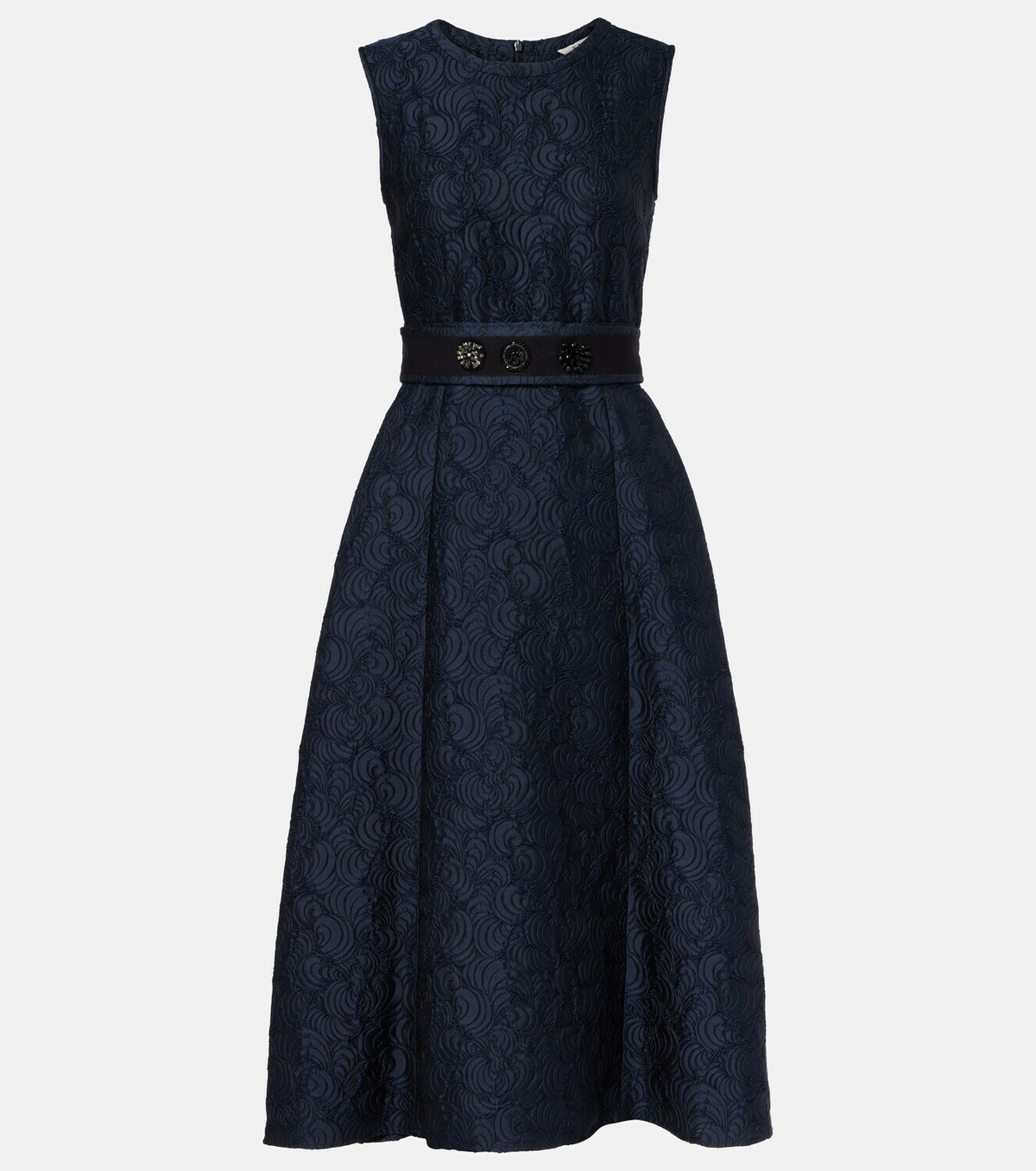 'S Max Mara Belted jacquard midi dress
