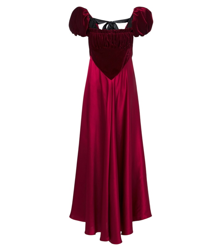 Photo: Rodarte Silk satin and velvet midi dress
