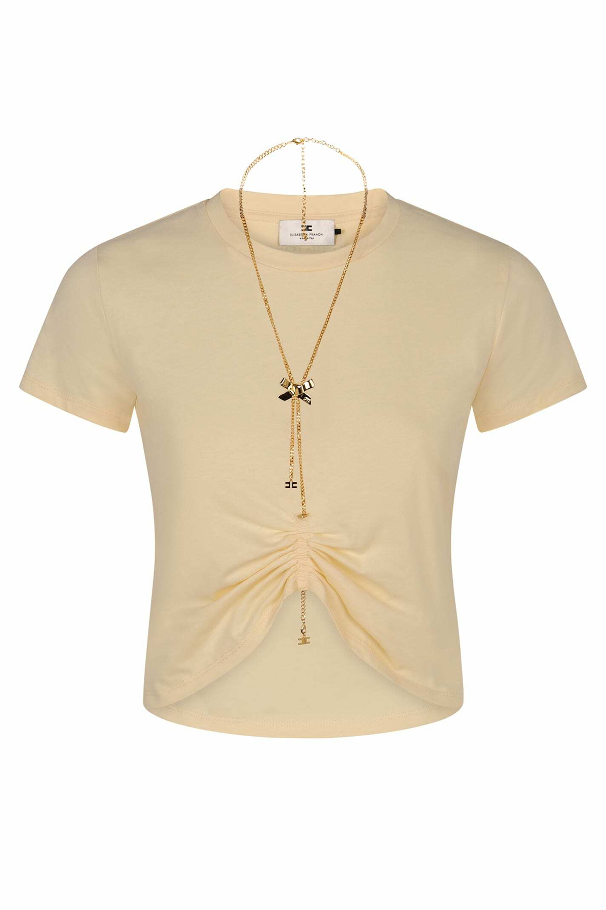 Tシャツ・カットソー ELISABETTA FRANCHI FW25 Necklace shirt (CA12356E2 EA4) Elisabetta Franchi Cotton Jersey T-Shirt With Necklace
