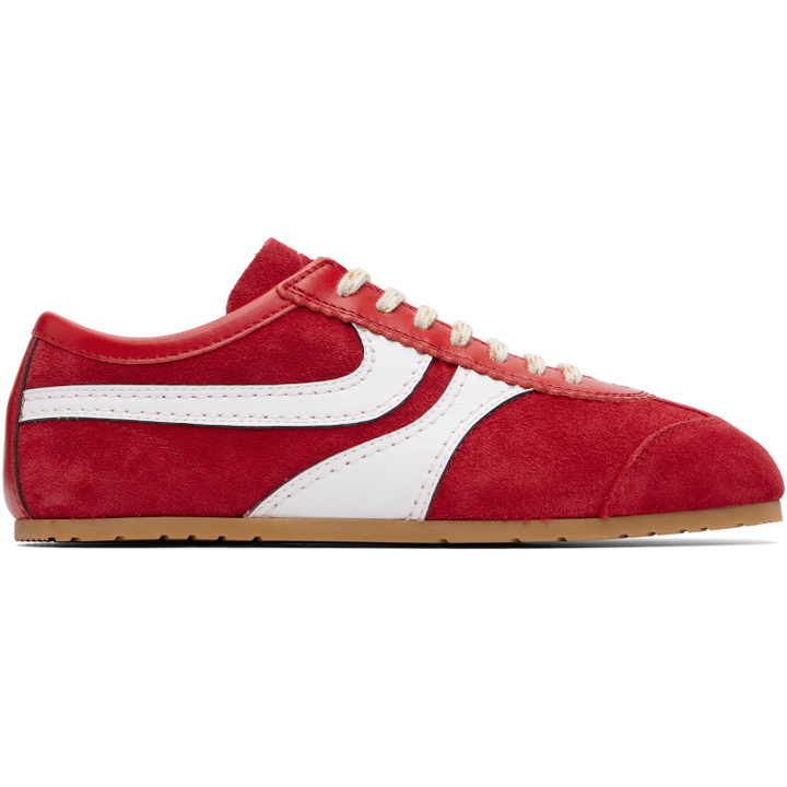 Photo: Dries Van Noten Red Suede Sneakers