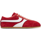 Dries Van Noten Red Suede Sneakers