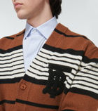 Burberry - Striped wool and cashmere cardigan