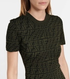 Fendi FF jacquard midi dress