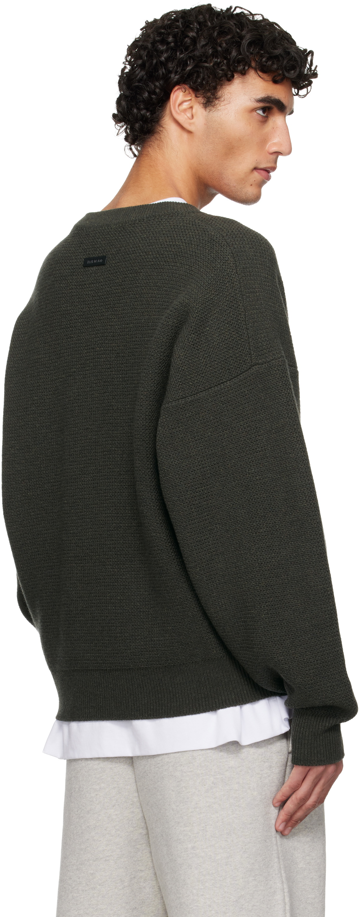 Fear of God Khaki Racked Rib Crewneck Sweater