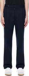 Maison Margiela Navy Pleated Trousers