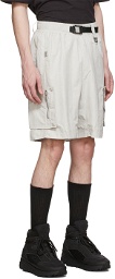 C2H4 Grey Nylon Shorts