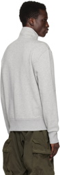 Moncler Gray Zip-Up Sweater