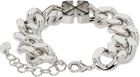Off-White Enamel Arrow Chain Bracelet